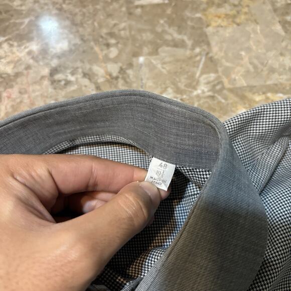 Napoleon By Stefano Ricci Shirt Mens 48 19.5 Houndstooth French Cuff Long Sleeve - Picture 5 of 14